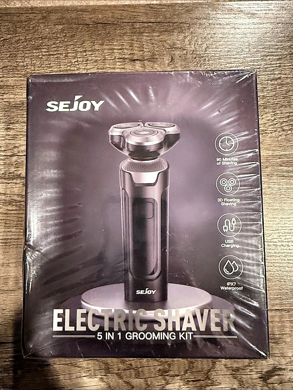 SEJOY Electric Shaver 5 in 1 Grooming Kit Men's Black NWT